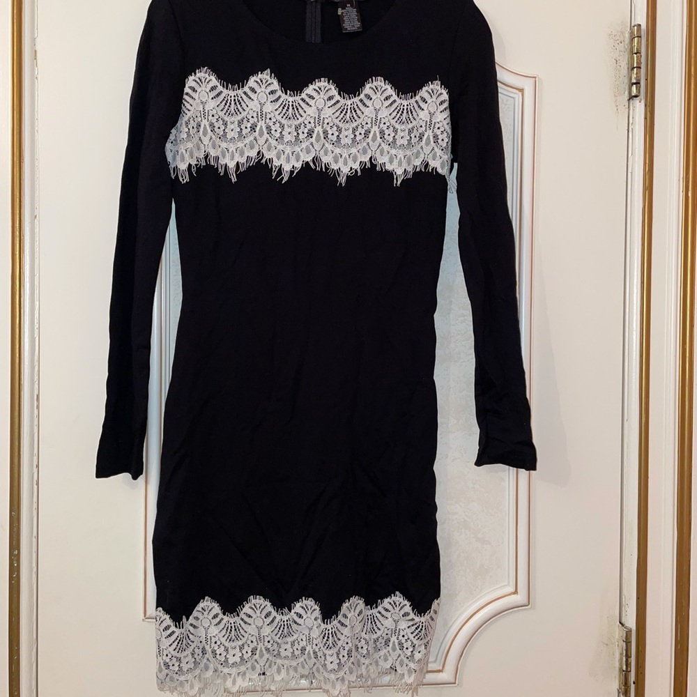Black dress with lace